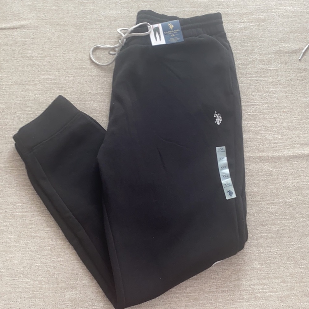 U.S.Polo ASSN black jogger/sweatpants. Size XXL. NWT.